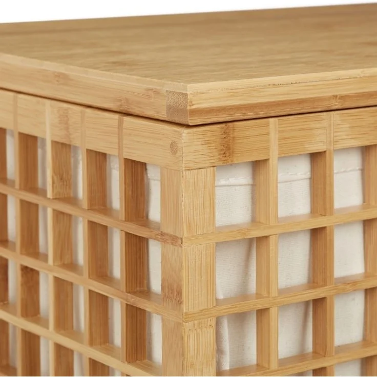 Bambus Wäschesammler mit 2 Fächern – Bild 7