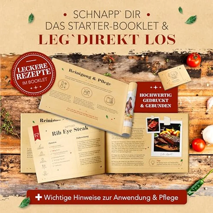 Krustenzauber Bratpfanne Gusseisenpfanne Induktion - Fein Geschliffene Gusseisen Pfanne, (Ideale Grillpfanne Induktion, Eisenpfanne, Cast Iron Pan, Bratpfanne, Gusseiserne Pfanne Skillet Gusspfann) – Bild 8