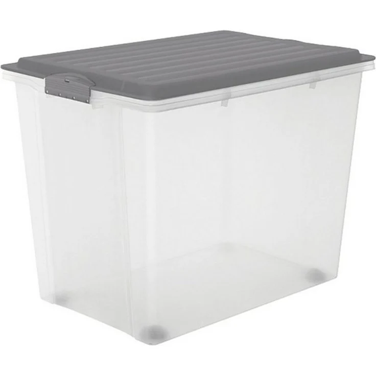 ROTHO Aufbewahrungsbox Compact Aufbewahrungsbox 70l mit Deckel, Kunststoff (PP) – Bild 5