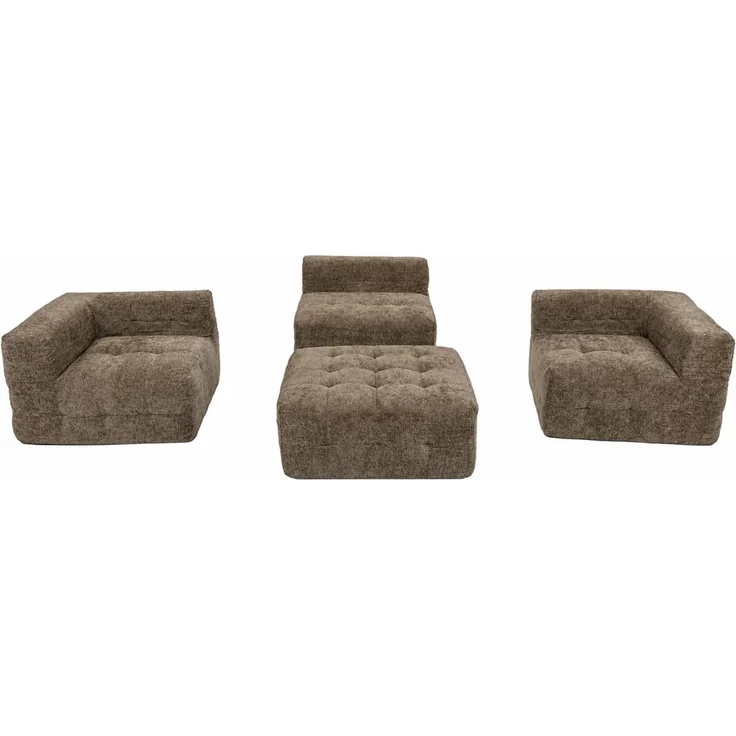 Sofa HWC-R33, 3-Sitzer Couch Polster-/Loungesofa, Stoff/Textil (340g/m²) 270cm ~ braun – Bild 8
