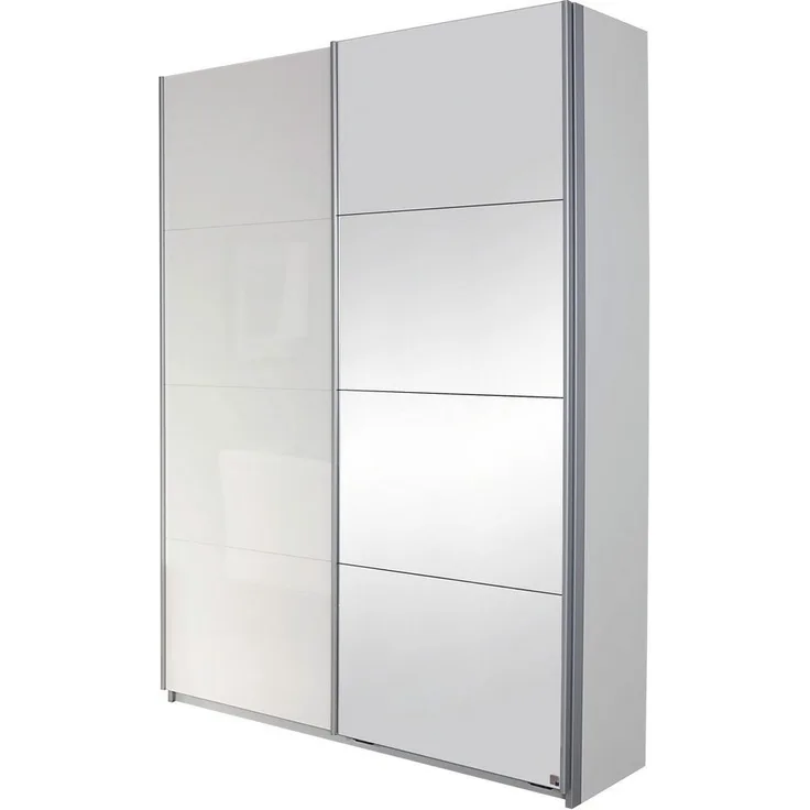 Garderobenschrank MINOSA Schuhschrank weiß Hochglanz 136cm