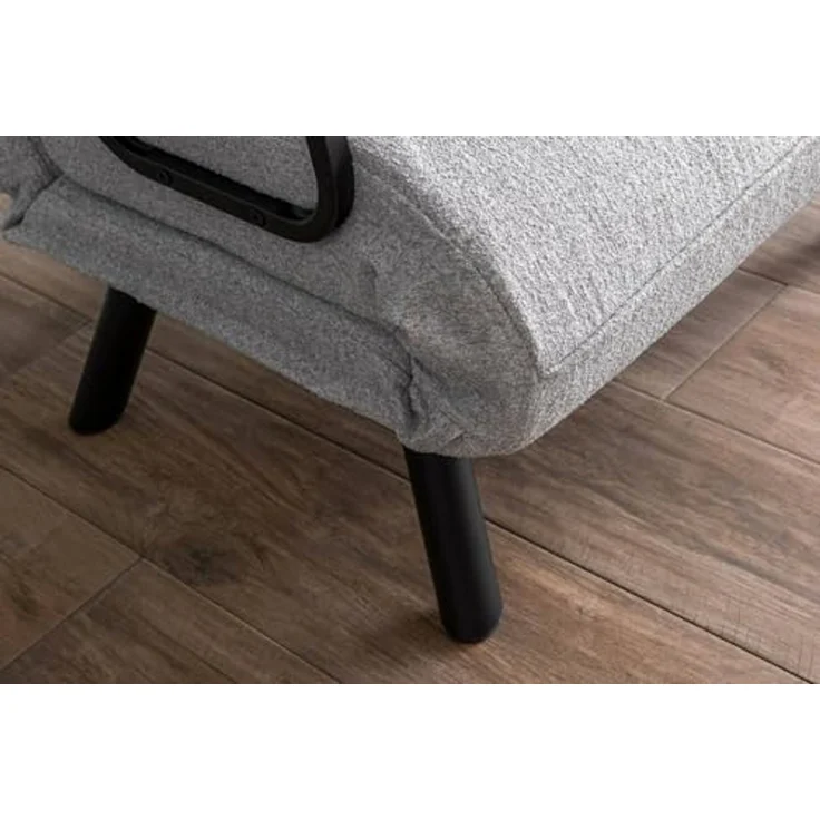 Dmora Poltrona Quaoar, Seduta imbottita, Divano singolo da salotto, Sedia Con braccioli, 60x78 h78 cm, Grigio chiaro – Bild 4