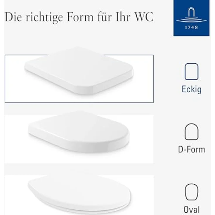 Villeroy & Boch Venticello WC-Sitz - Toilettendeckel mit Absenkautomatik - Abnehmbarer, bruchsicherer Toilettensitz aus Duroplast - Original Ersatzteil - Klodeckel in eckiger Form - Stone White, matt – Bild 8