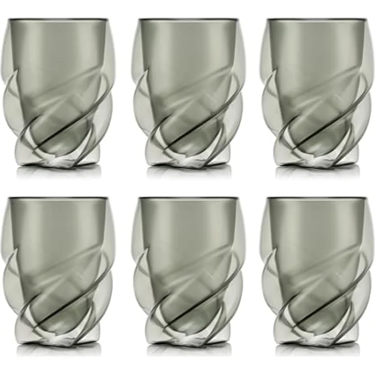 Bodum 2 Stück Glas doppelwandig 0.27 Pavina Paris transparent grey – Bild 2