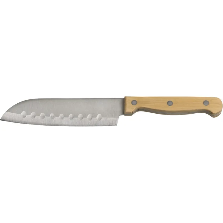 KESPER 90650 Santokumesser 23,5 cm mit Klinge aus Edelstahl, Griff aus Bambus