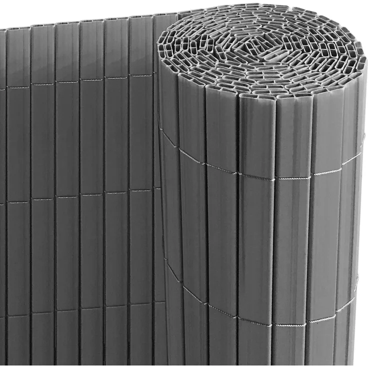Ribelli® PVC Sichtschutzmatte mit Steg, extra stabil Sichtschutzzaun Sichtschutz Zaun Balkon Windschutz (120x400 cm, anthrazit)
