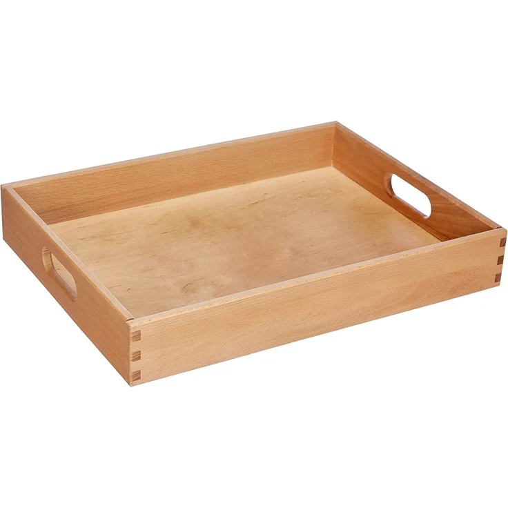 Zeller Present Aufbewahrungskorb Allzweckkiste, Buche lackiert, 40 x 30 x 7 cm