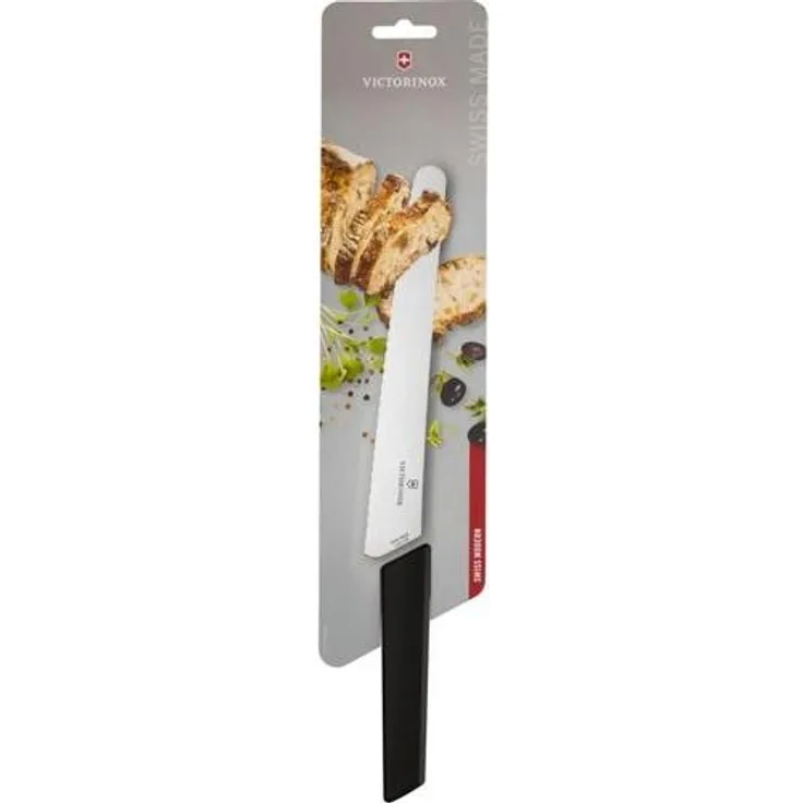 Victorinox Swiss Modern Brotmesser Schwarz 22 cm