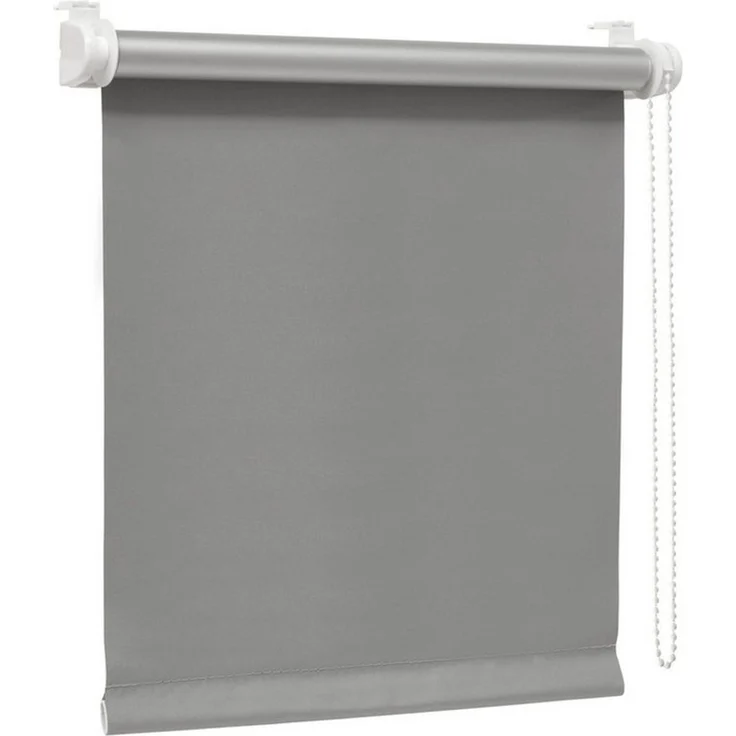 Verdunklungsrollo Klemmfix Tenebra Verdunkelungsrollo-Thermorollo, 35x160 cm, grau, Victoria M, blickdicht, ohne Bohren, in Führungsschienen, Klemmfix, Thermo – Isolierung, Mit Magnet – Bild 2
