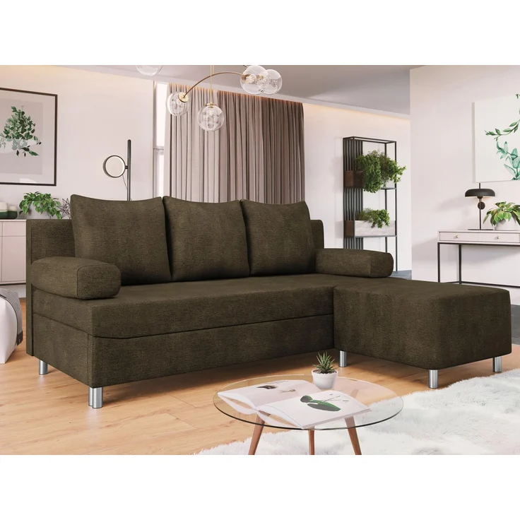 Schlafsofa Dover (Sofa mit Polsterhocker, Farbe: Wave 09) – Bild 2