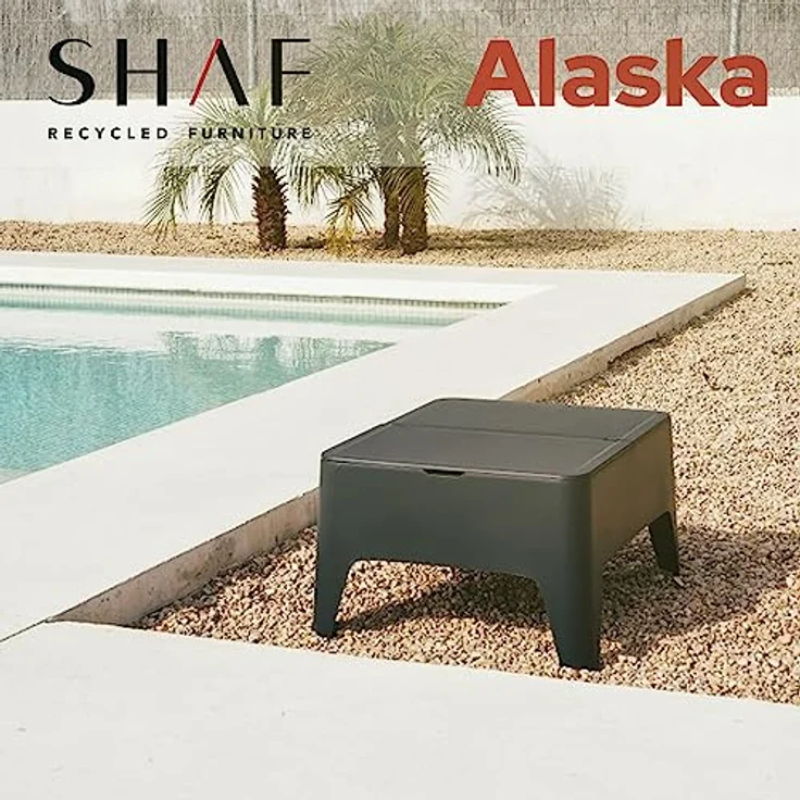 Shaf - Alaska | Garten Beistelltisch Outdoor | Balkon Möbel für Terrasse oder Garten - Anthrazit – Bild 3