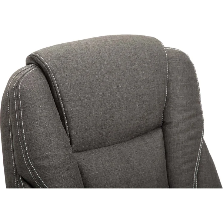 DELUKE® Bürostuhl MIAMI Stoff - 118x68x64, Dunkelgrau Stoff Metall in Chromoptik Gestell ergonomische Bürostühle Homeoffice Stuhl mit Rollen – Bild 6