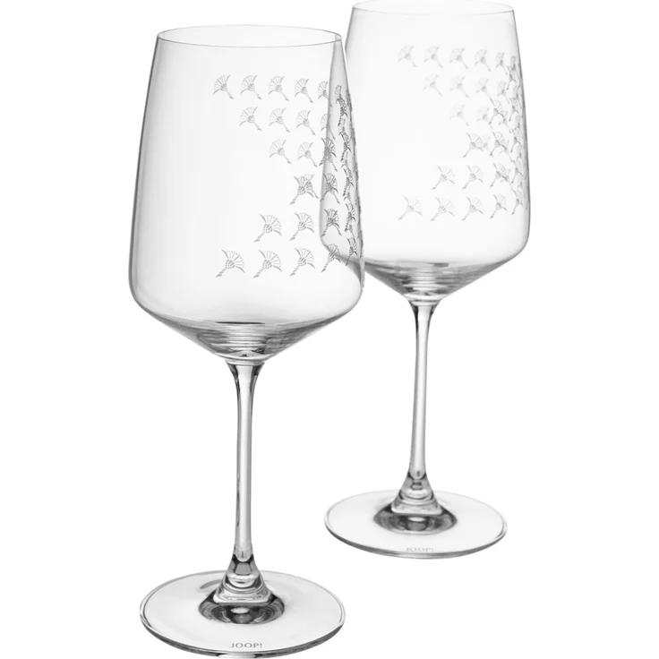 JOOP! 'DINING GLAMOUR' Rotweingläser 2er-Set, Glas klar, 8.8 x 22.5 cm, spülmaschinengeeignet – Bild 1
