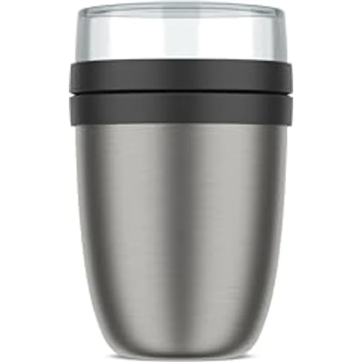 Mepal - Thermobehälter Ellipse - Thermo Lunchpot - Praktischer Joghurtbecher & Suppenbecher zum Mitnehmen - 6-8 Stunden heiß & 12 Stunden kalt - 500 + 200 ml - Nordic black – Bild 1