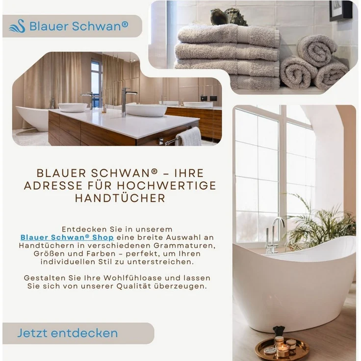 MatratzenL.A.B® Handtuch Set Gomez 500 g/m² Blauer Schwan®, (1er oder 5er Set) – Bild 1