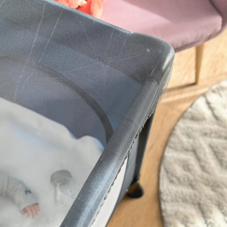 Zamboo Baby-Reisebett Universal - Grau, Insektenschutz / Mückennetz für Baby Reisebett Moskitonetz Babybetten – Bild 7