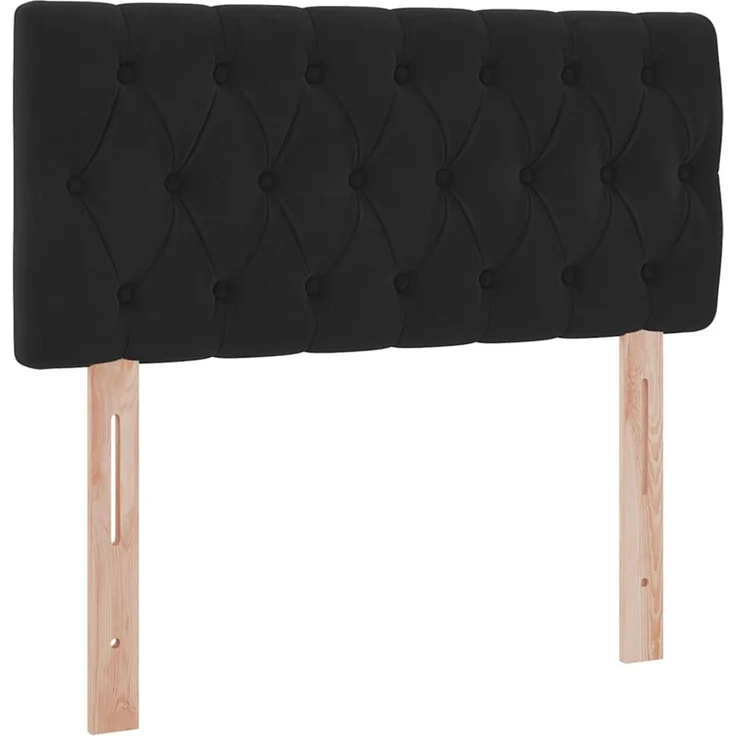 vidaXL LED-Speicherbett mit Matratze Schwarz 90 x 190 cm Samt 3371423 – Bild 10