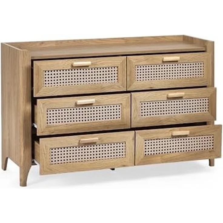 Julian Bowen Sydney, breite Kommode mit 6 Schubladen, Eiche – Bild 4