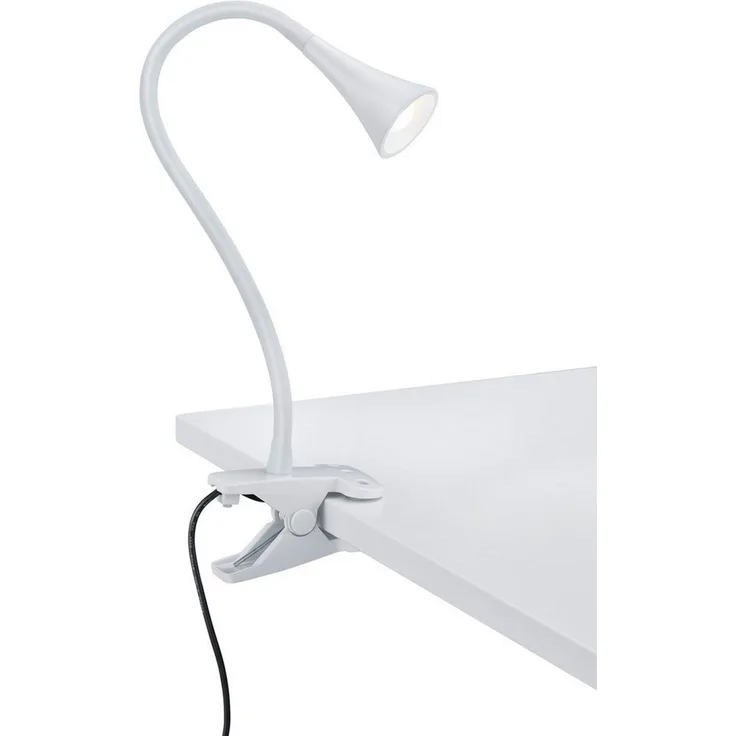 Leuchte Lampe Klemmleuchte Schnurschalter flexibel Viper weiß 1x SMD 3W