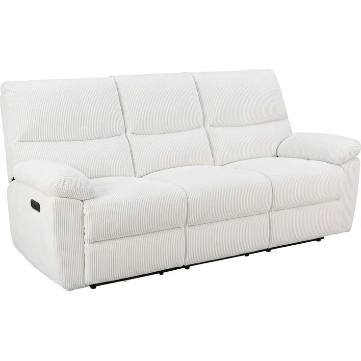 Home affaire 3-Sitzer LANNOY, manuelle o. elelektrische Relaxfunktion in 2 Sitzen, USB A/C, Elektrische Variante mit USB A/C. Federkern, Webstoff – Bild 2
