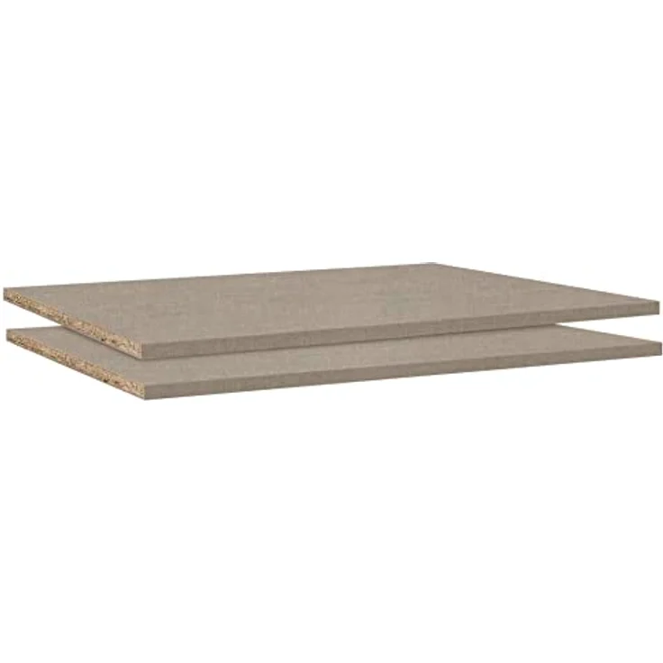 Rauch Möbel ZUBEHÖR, Einlegeböden 2er-Set, Maße 66x1,6x45 cm | Regalböden für Drehtürenschränke von rauch mit einer Elementbreite von 67,5 cm, Farbe Texline Leinenoptik – Bild 1