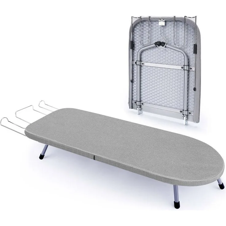 XERSEK Tischbügelbrett Stahl Tisch Klein Bügeltisch 81x31cm Mini Klappbares Bügelbrett, Faltbar Bügelbretter für Dampfbügelstation