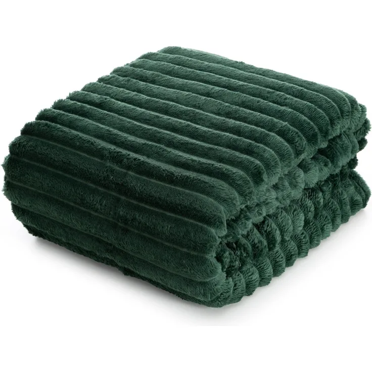 Wohndecke SOFT Design91 Streifen Steppung Gestreifte Decke Gesteppte Sofadecke 70x160 cm grün