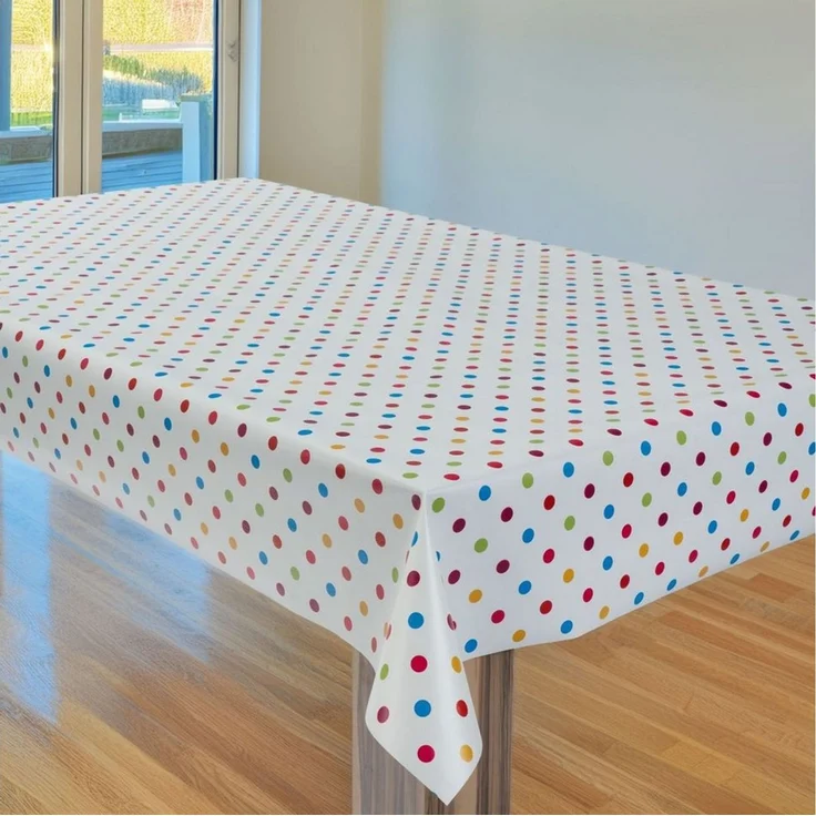 laro Tischdecke Wachstuchtischdecke Punkte Mix PVC Eckig – Bild 4