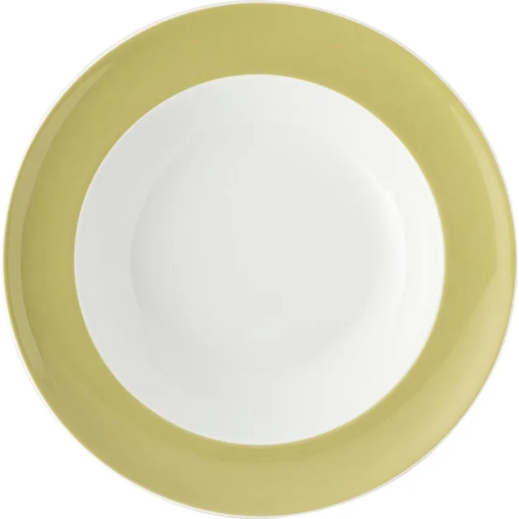 Suppenteller 23 cm Sunny Day Avocado Green Thomas Porzellan Suppenteller - Mikrowelle geeignet, Spülmaschinenfest