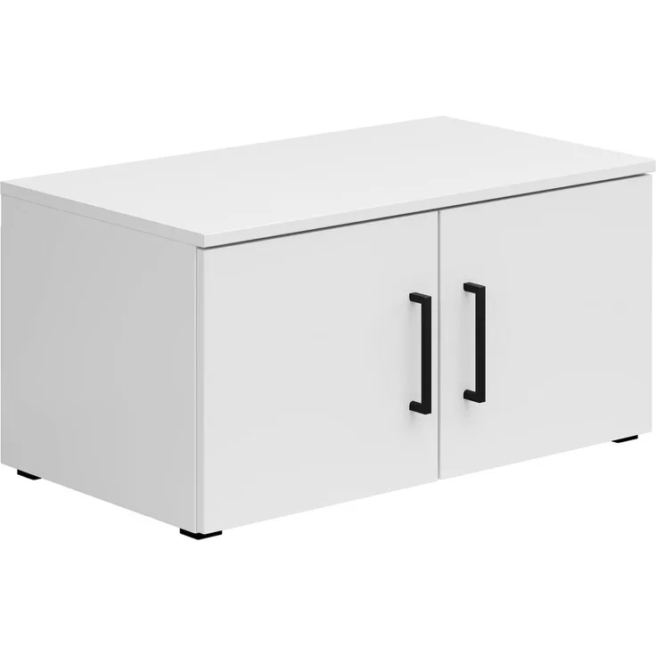 Carryhome 'MULTISTAURAUM' Aufsatzschrank Mehrzweckschrank, Holznachbildung Weiß, 70 x 35 x 40 cm, 2 Drehtüren