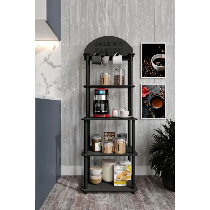 Skye Decor 'Lungo - Black' Kaffeestation, Schwarz, 50 x 140 x 30 cm – Bild 6