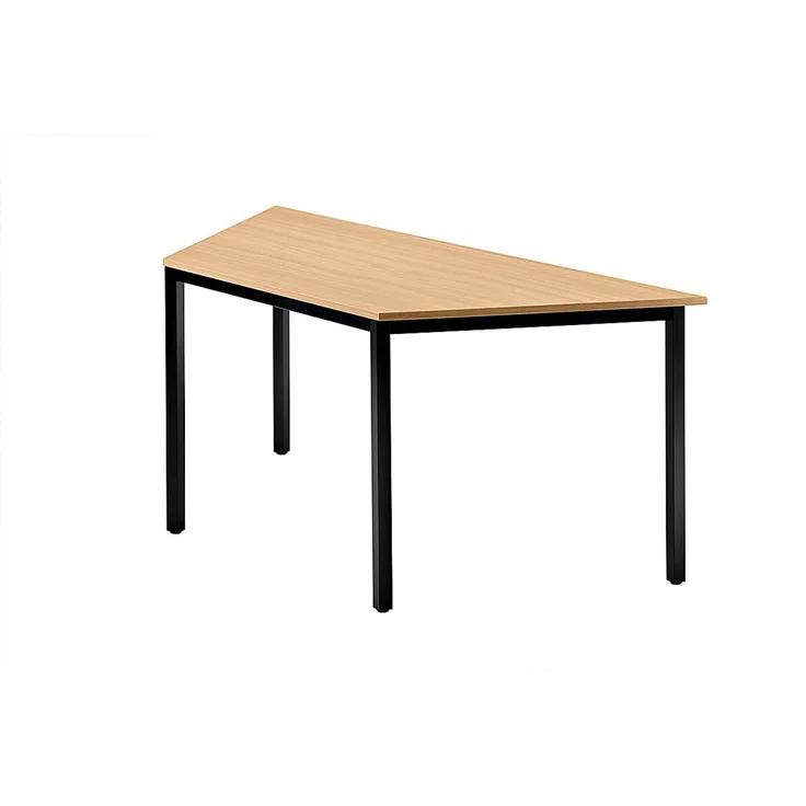 Besprechungstisch DQTR Trapez 160x69cm Buche 4-Fuß Gestellfarbe: Schwarz