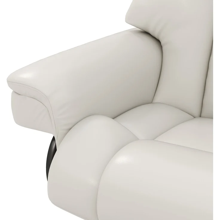 HOMCOM Relaxsessel mit Fußhocker, Kunstleder, Stahl, Cremeweiß, 79B x 82T x 101H cm – Bild 8