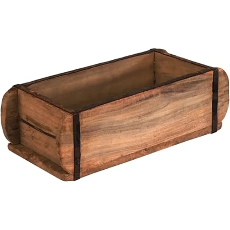 BigDean Holzkiste Alte Ziegelform 32 x 15 x 10 cm Ein-Kammer Vintage Holz-Deko Shabby (Packung, 1 St, 1 stk), Aufbewahrungs und Deko Holzkiste in Handstrichziegel Form