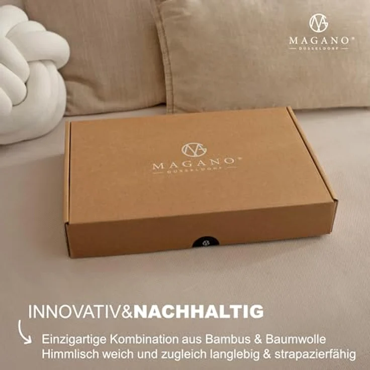 MAGANO Bettwäsche, Luxus Bambus & Baumwolle Satin, 400 TC Luxusqualität, Hypoallergen, Thermoregulierend – Bild 7