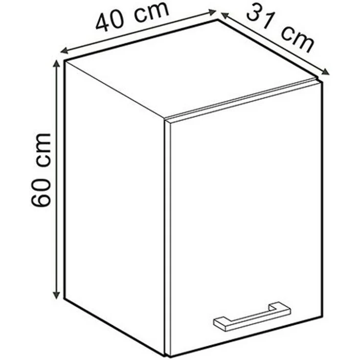 Hängeschrank R-Line Anthrazit Hochglanz 40 cm Vicco – Bild 2