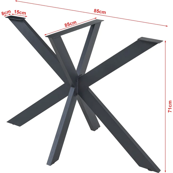 Tischgestell Oberau Stahl 85x85x71cm [en. casa] – Bild 2