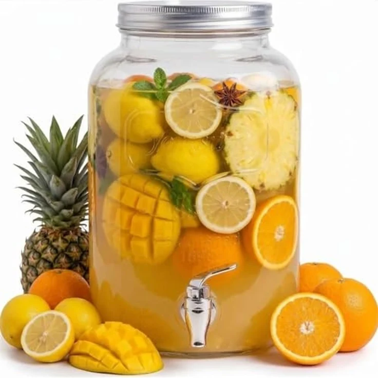 Saveur et Dégustation KV7177 Glaskrug zum Einschenken, transparent, 18 x 18 x 31 cm – Bild 1