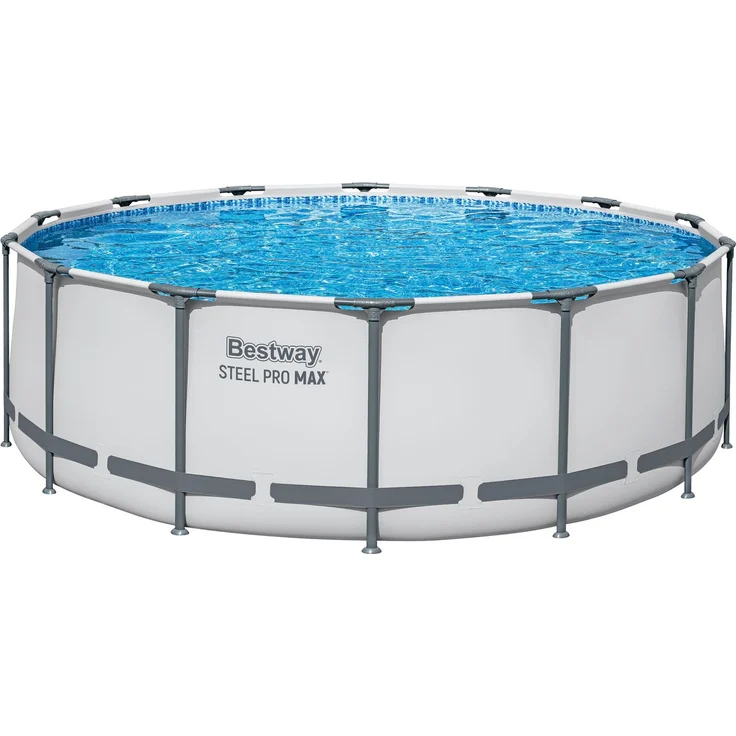 Bestway 'Steel Pro MAX™ Solo' Pool, ohne Zubehör, lichtgrau, Ø 427x122 cm – Bild 1