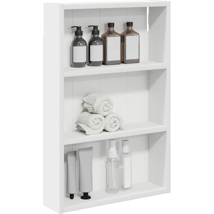 vidaXL Badezimmer-Wandschrank Weiß 40 x 10 x 60,5 cm Holzwerkstoff 889351 – Bild 3