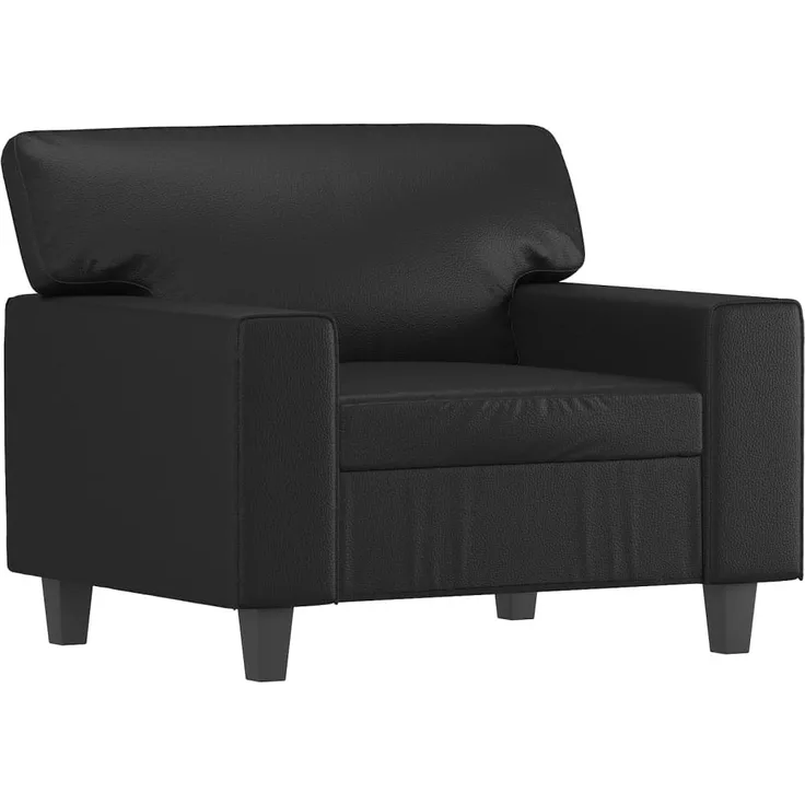 vidaXL Sessel Schwarz 60 cm Kunstleder 359407