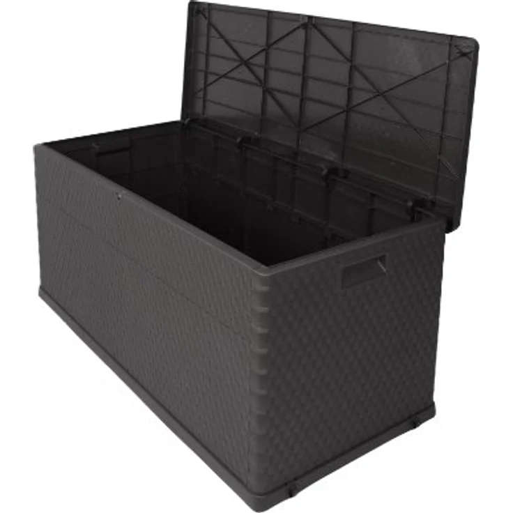 Ambia Garden Kissenbox Anthrazit, Kunststoff, 118.5x62.5x55 cm, rollbar mit Tragegriff und aufklappbarem Deckel – Bild 3