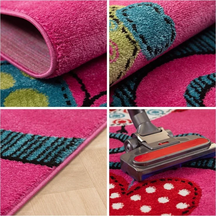 Carpettex Kinderteppich Eulen-Design, Läufer, Höhe: 11 mm, Kinderteppich Eule-Design Baby Teppich Kinderzimmer Pflegeleicht – Bild 2
