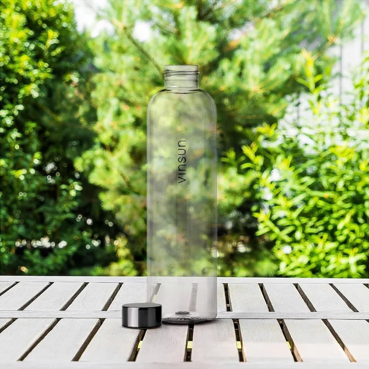 Vinsun Trinkflasche Tritan Wasserflasche 1L, Sportflasche Kohlensäure geeignet & BPA frei, Auslaufsicher, bruchsicher, geruchs- und geschmacksneutral – Bild 4
