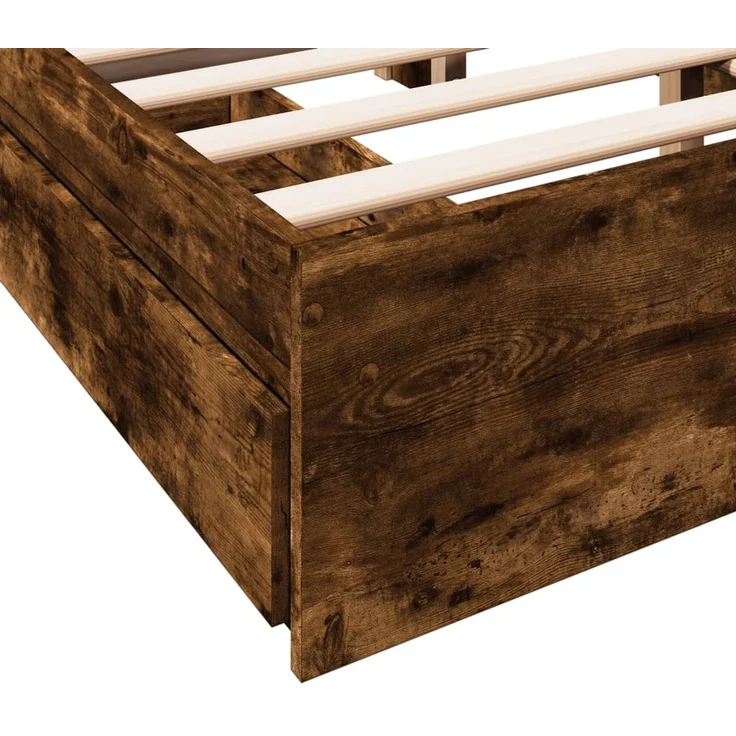 vidaXL Bettgestell mit Schubladen Räuchereiche 120x200cm Holzwerkstoff 3280668 – Bild 7