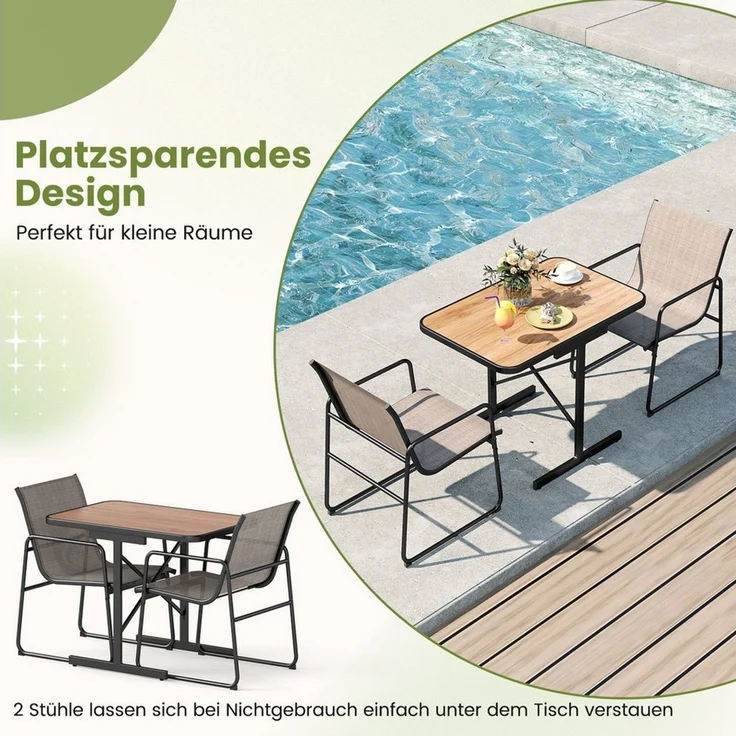 KOMFOTTEU Gartenlounge-Set, Gartenmöbel Set Balkonset Bistroset – Bild 2