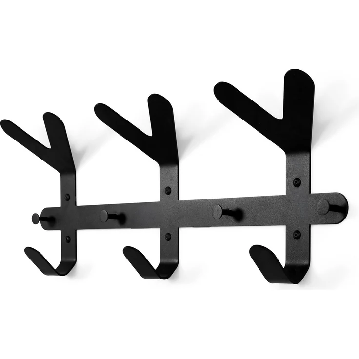 Spinder Design FRONDO Garderobenständer aus Stahl, Modernes Design, Schwarz 66x8,5x37,5 cm – Bild 1