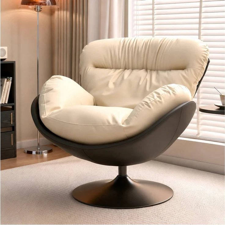 PEALOV Drehsessel 360° höhenverstellbarer Relax‑ und Loungesessel mit abnehmbarem Sitz (1-St), Großer TV‑Sessel mit Metallgestell für das Wohnzimmer – Bild 4