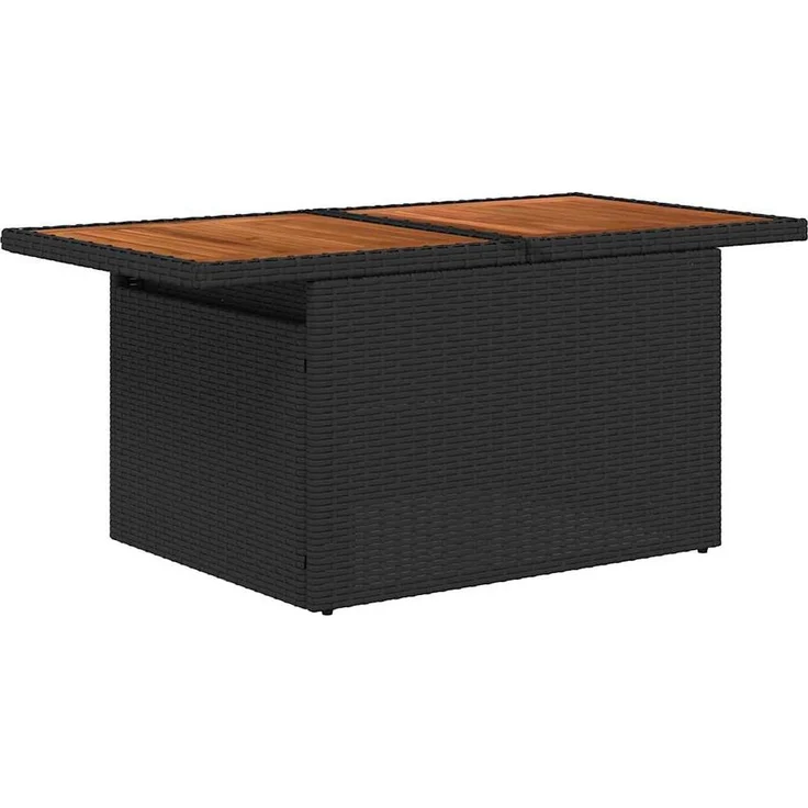 vidaXL Garten-Sofa-Set mit Speicher 6 pcs Schwarz Poly Rattan 3358060 – Bild 6