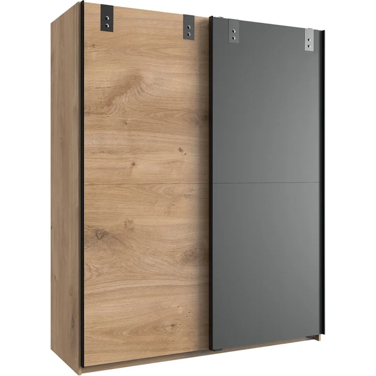 Jugendmöbel Set mit Bett 120cm Nachttisch Schwebetüren Kleiderschrank 135cm und Schreibtisch 5-teilig EVERTON-43 – Bild 4
